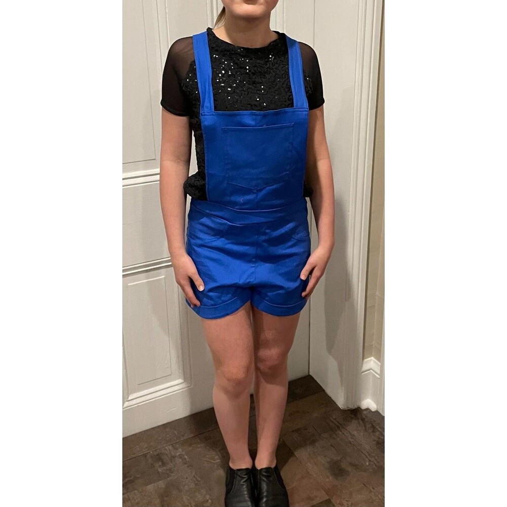 Adult Dance Costume - small, overalls, black sequin top and bandana - Picture 2 of 5